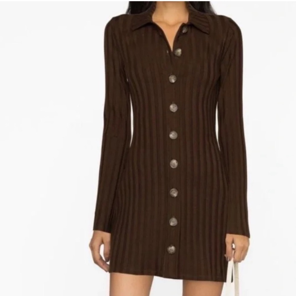 NWT Reformation Benton Knit Dress - Cafe